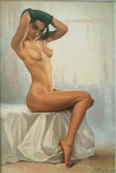 claudia nuda sul letto