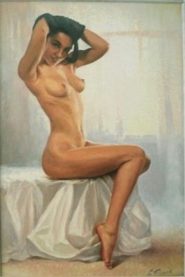 claudia nuda sul letto